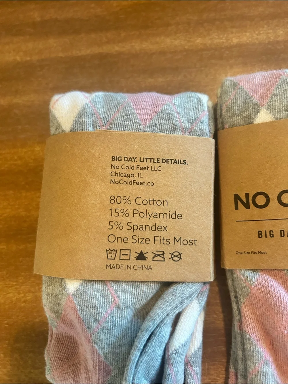 No Cold Feet Argyle Dress Socks - Pink & Gray. Groomsmen gifts.